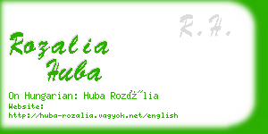 rozalia huba business card